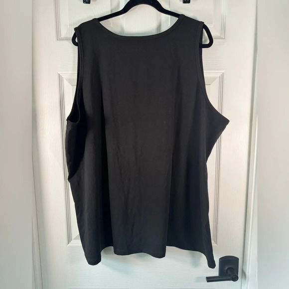 Universal Standard Boxy Pima Cotton Black Square Neck Tank Top Size 2XL - Picture 5 of 6